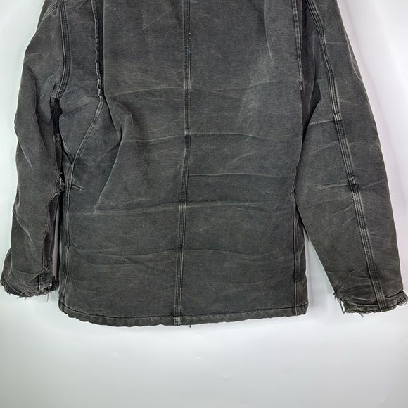 Vintage Carhartt C03 Arctic Black Insulated Canvas Chore Jacket Grunge Large 90s - Picture 6 of 12